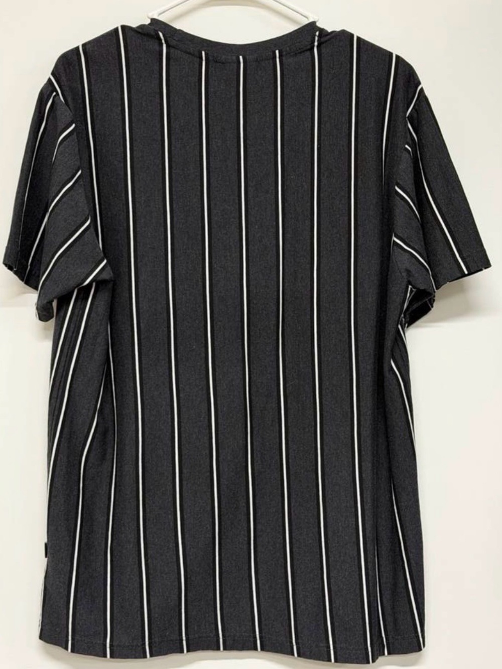 Various Artists Mens Stripe T Shirt Grey Black White Size L - Picture 2 of 4
